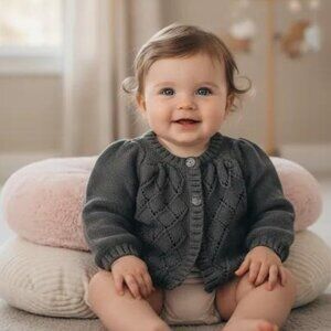 Old Navy Diamond Knit Pointelle Cardigan size